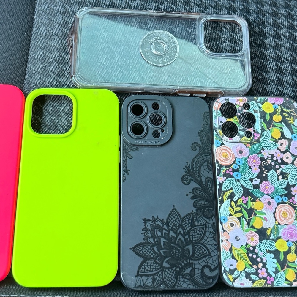 iPhone 13 Pro Max Floral and Solid Color Phone Cases